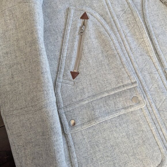 NWT $365 J. Crew 2 Heather Dusk Chateau Parka Italian Stadium Cloth Nello Gori - Picture 4 of 6